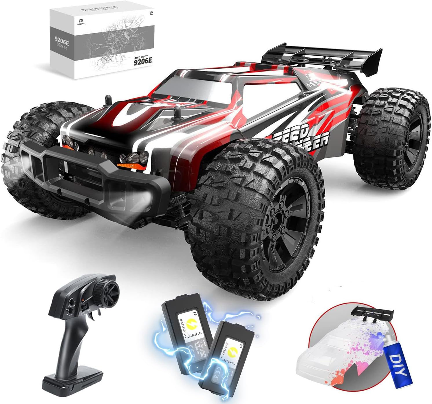 1:10 Scale Large RC Car with D - Rc Hobby Grade Monster Truck ulasan dan harga